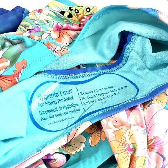 Johnny Was Women's XS Swimsuit Water Tropic Floral Twist Keyhole One Piece NWT - Picture 11 of 15